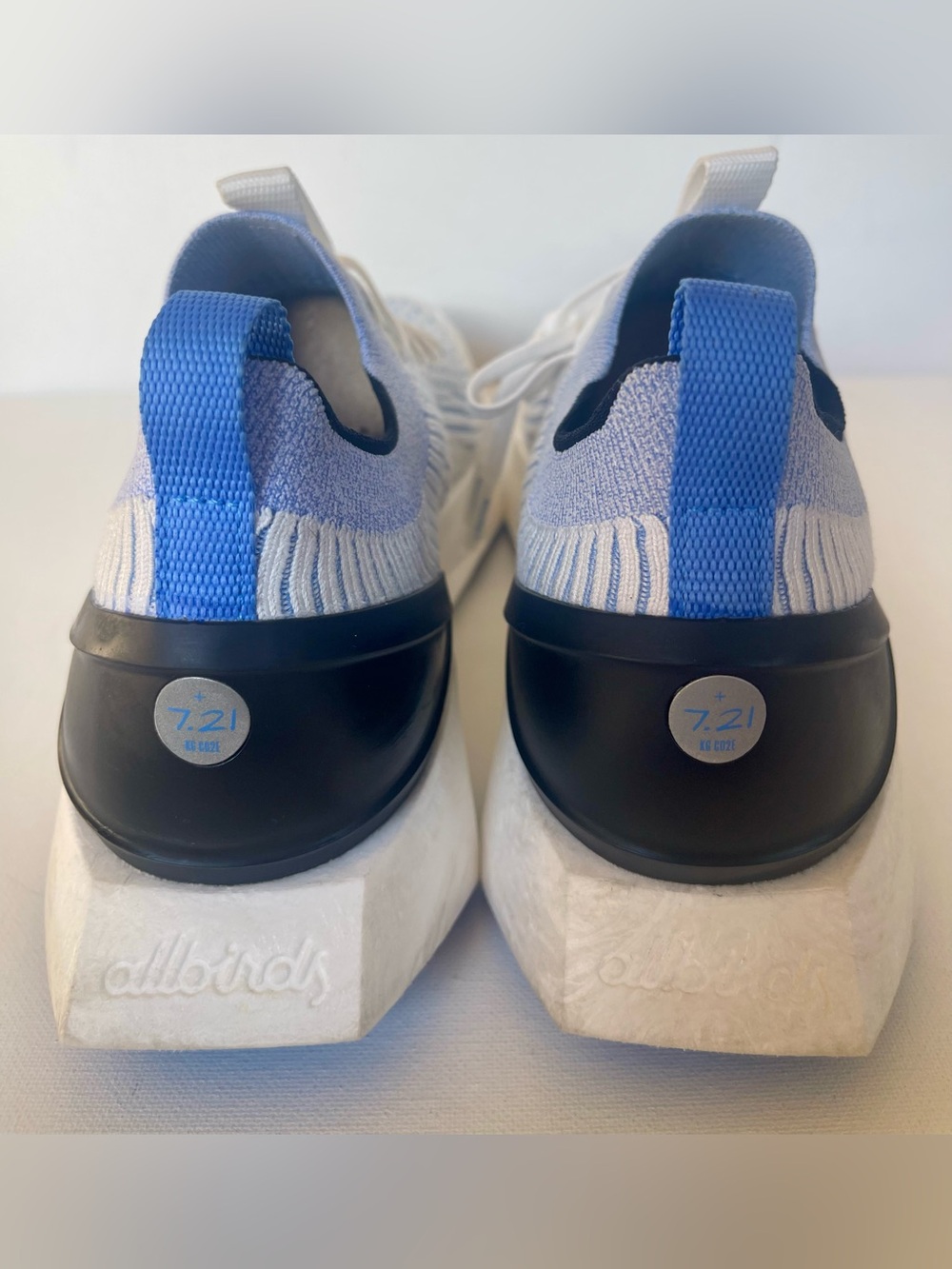 NEW ALLBIRDS TREE FLYER 2 BLIZZARD, PURE AZURE WOMENS RUNNING SHOE SIZE 8 or 10 - Picture 15 of 16